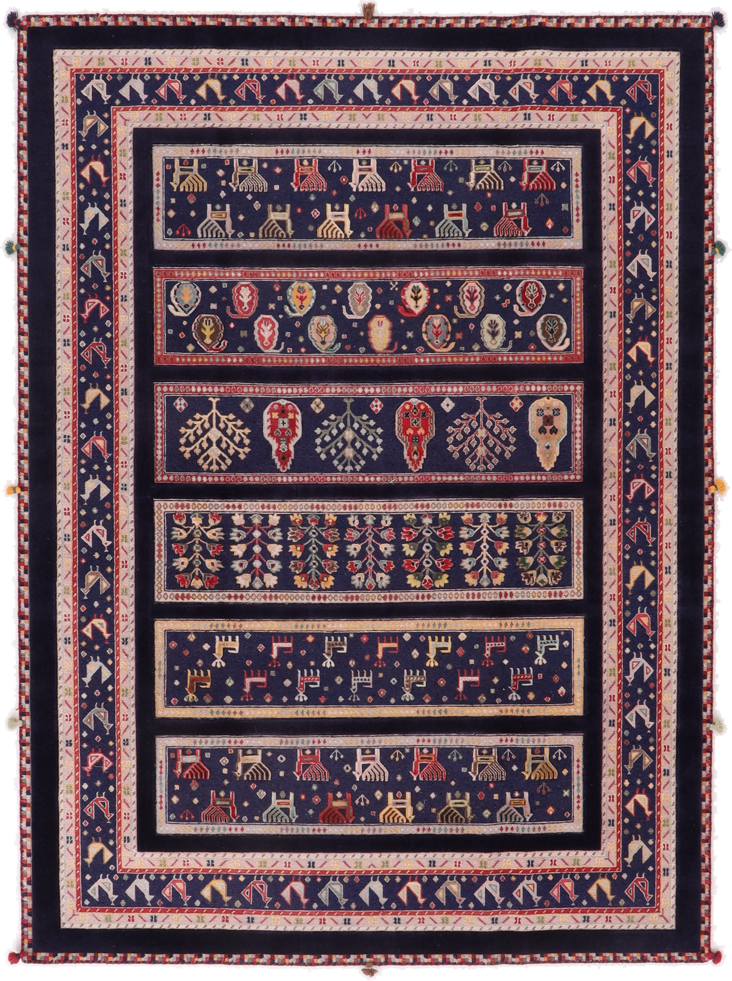 Kelim Itämainen matto 170x240 Harmaa (Indian) Käsinkudottu