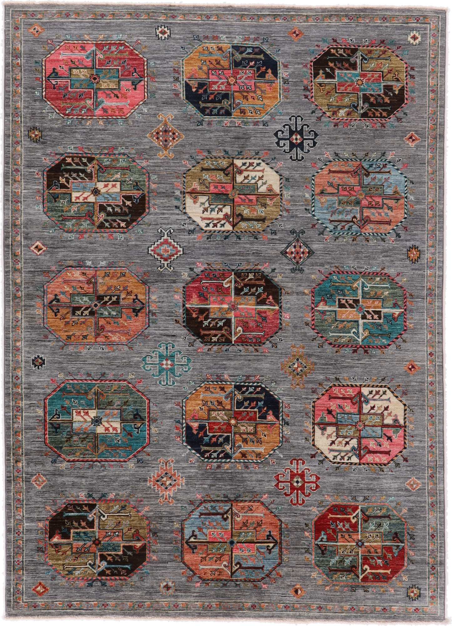 Ariana Szőnyeg 170 x 240 Szürke (Afganisztán) Kézzel Csomózott