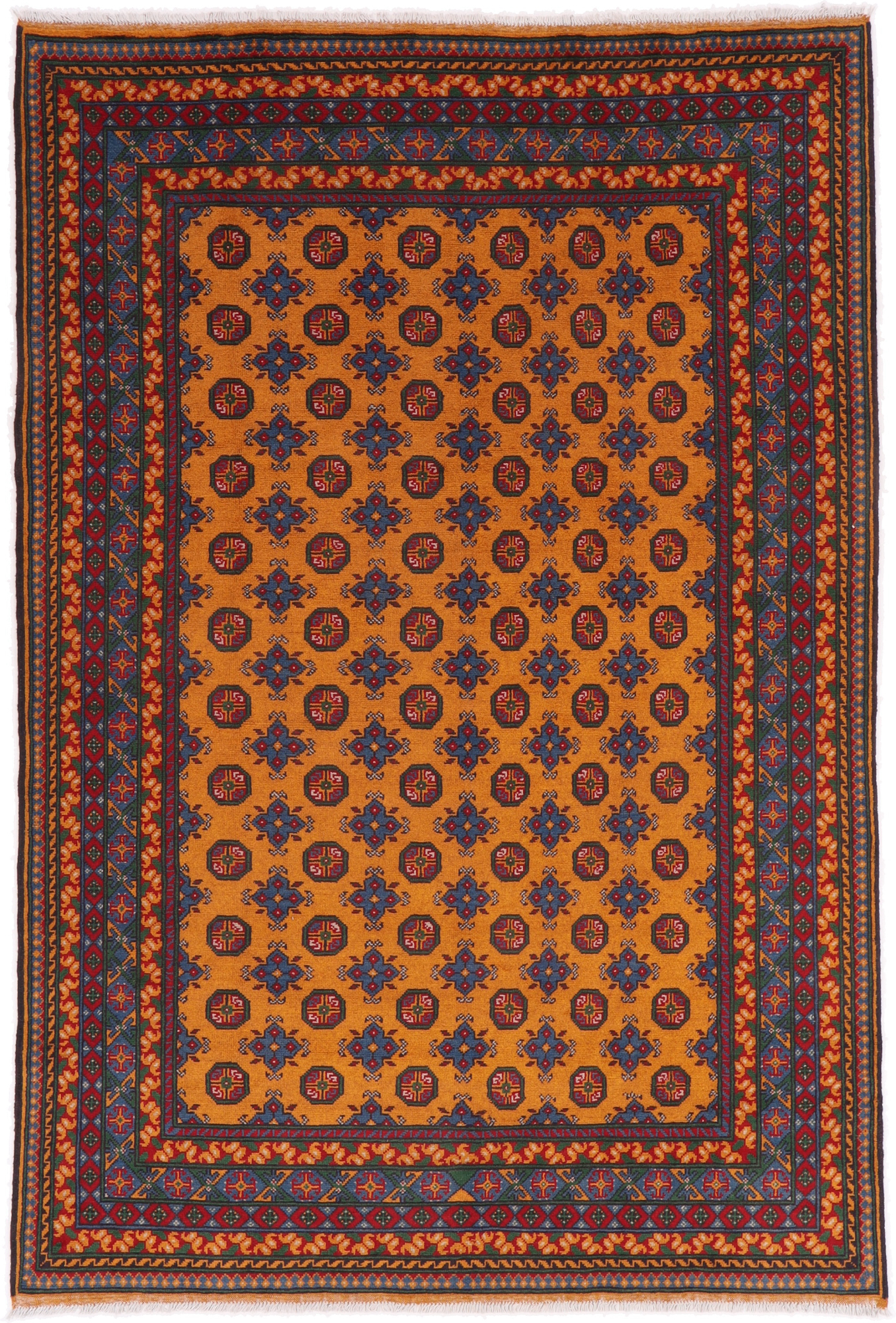 Afghan Tappeto 290x190 Grigio (Afghanistan) Annodato A Mano