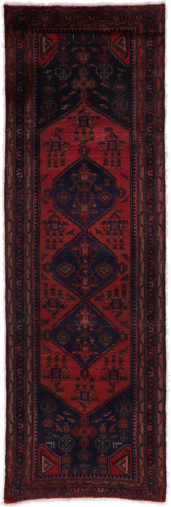 Hamedan Keleti szőnyeg 310 x 100 Fehér (Irán) Kézzel Csomózott