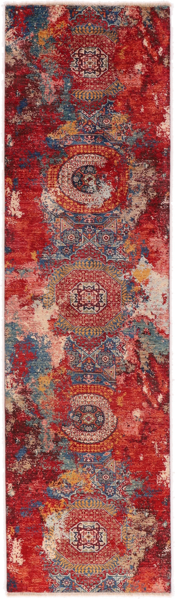 Ariana Alfombra oriental 300x80 Gris (Afganistán) Anudado A Mano