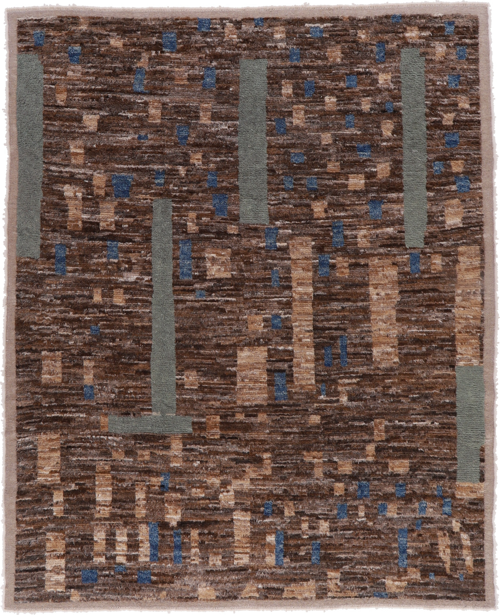 Berber Dywan 250 x 300 Szary (Pakistan) Ręcznie Tkany