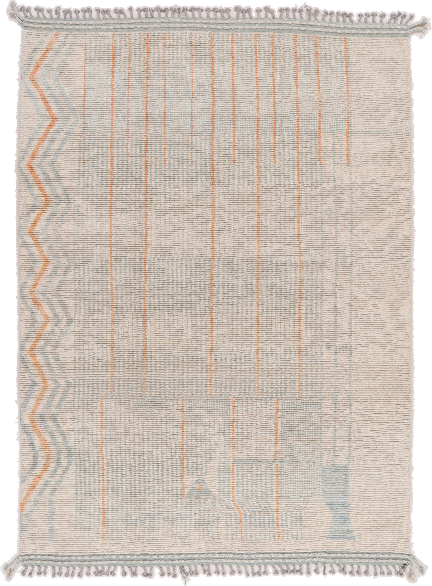 Berber Dywan 330x240 Biały (Pakistan) Ręcznie Tkany