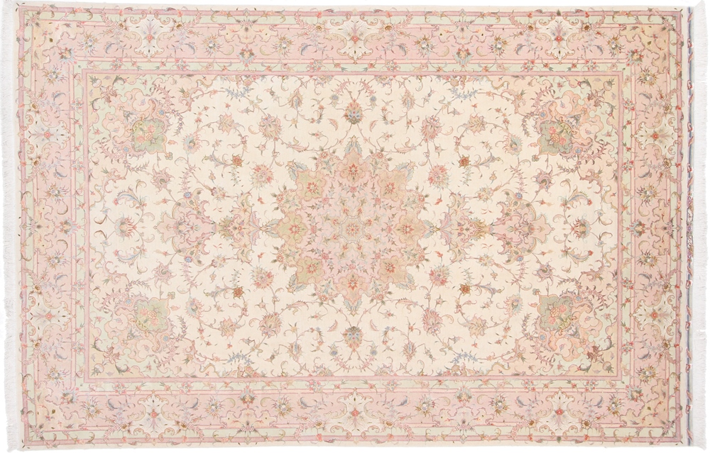 Tabriz Dywan 310x200 Biały (Iran) Ręcznie Tkany