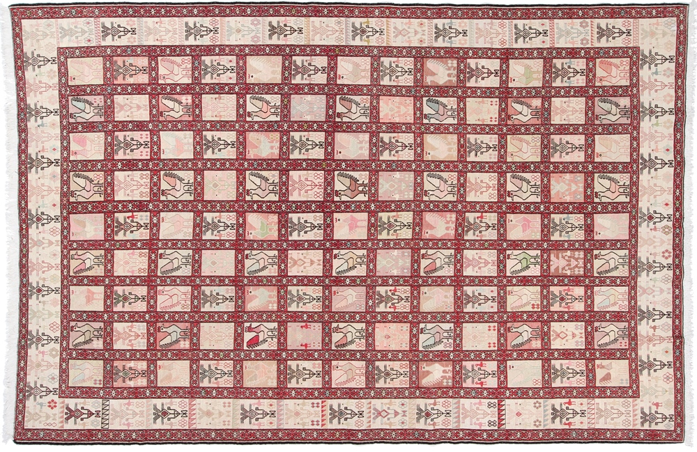 Kelim Orientální koberec 300x200 Bílá (Írán) Ručně Vázané