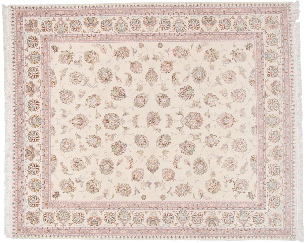 Tabriz Perski dywan 250 x 300 Biały (Iran) Ręcznie Tkany