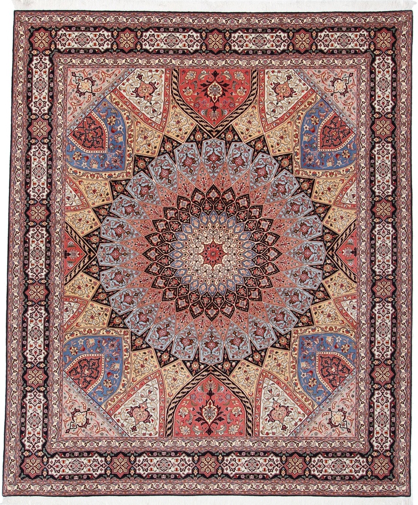 Tabriz Teppich 260 x 310 Grau (Iran) Handgeknüpft
