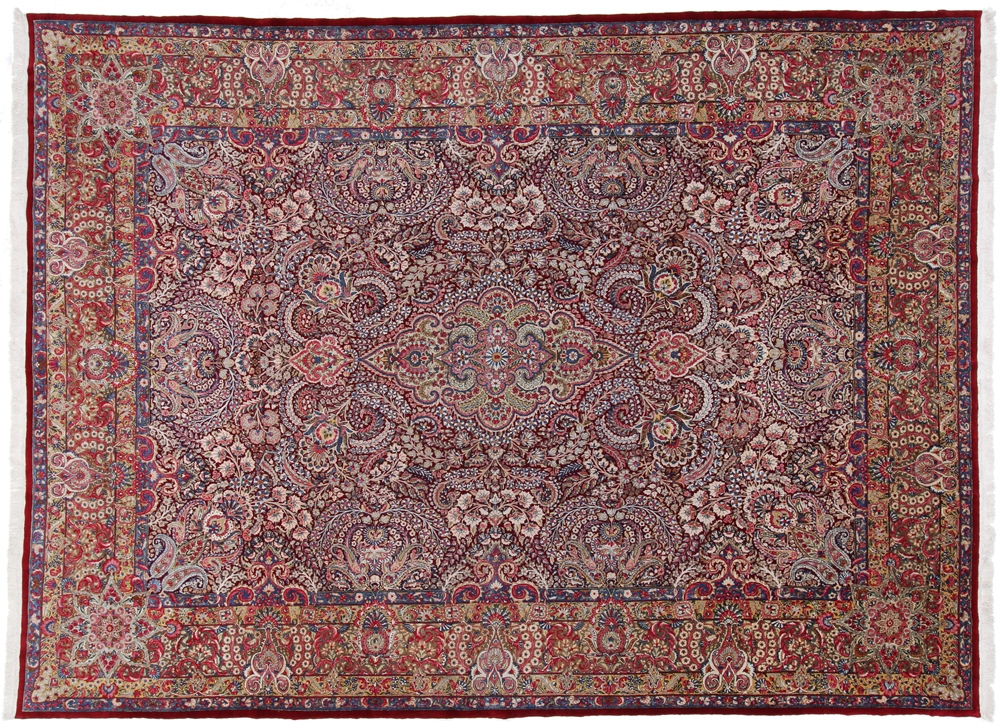 Kerman Perski dywan 300 x 410 Brązowy (Iran) Ręcznie Tkany