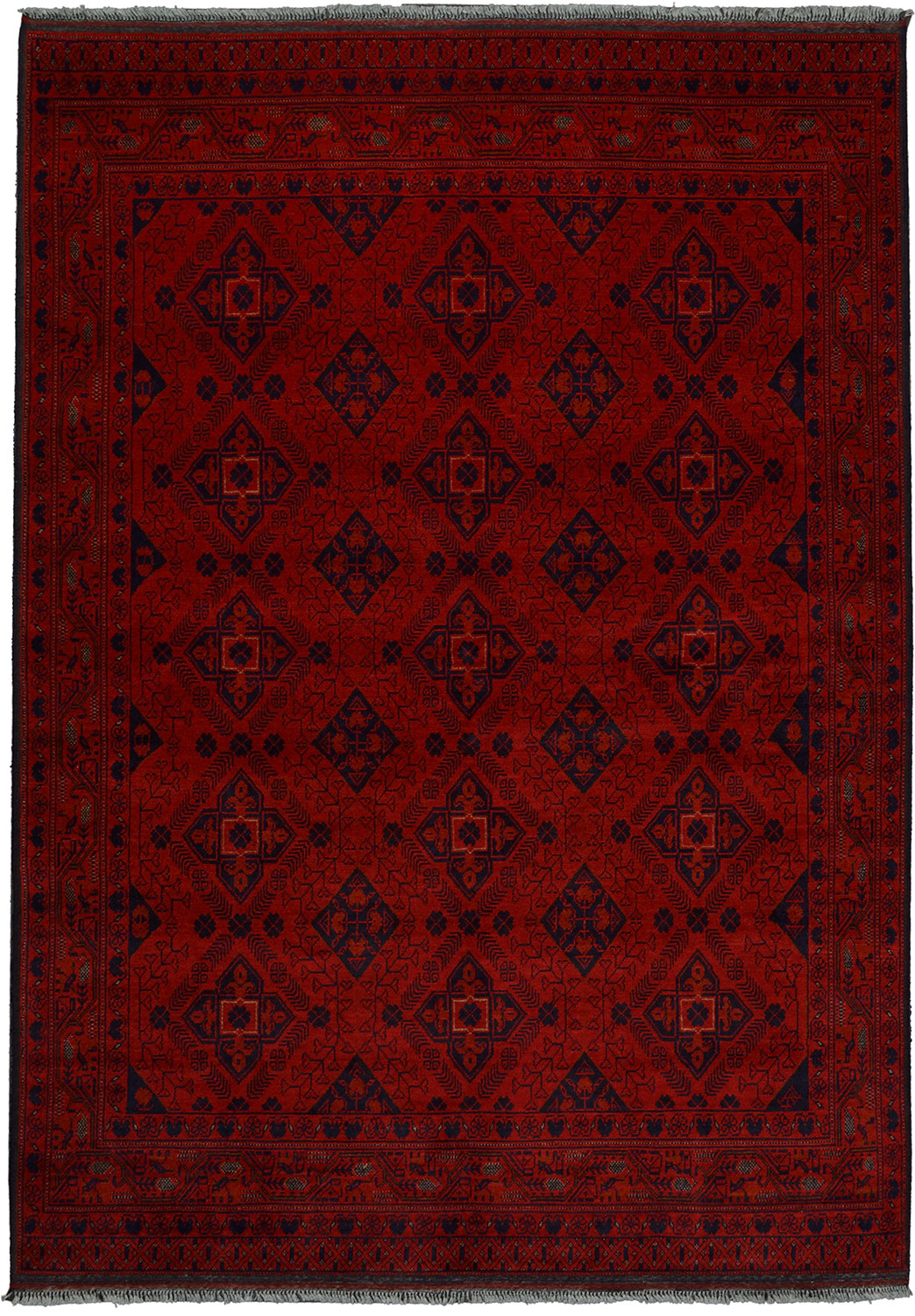 Afghan Dywan 170x230 Szary (Afganistan) Ręcznie Tkany