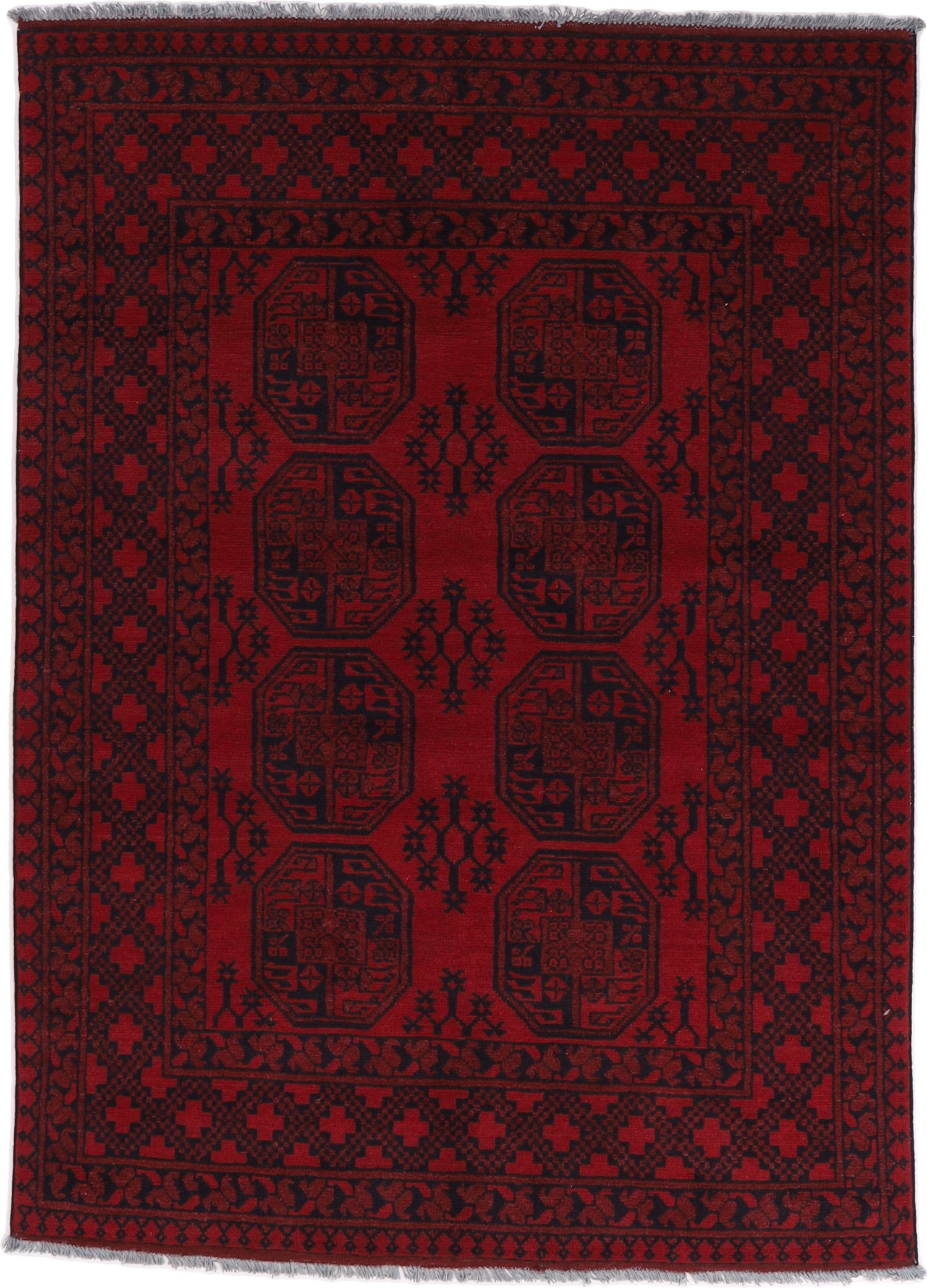 Afghan Orientální koberec 200x150 Šedá (Afghánistán) Ručně Vázané