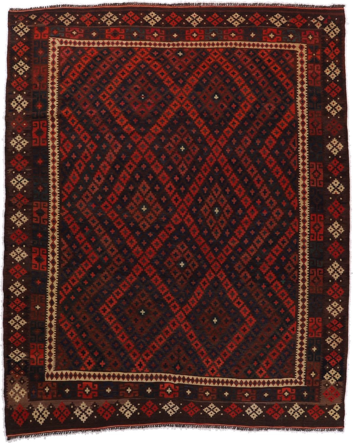 Kelim Dywan 300 x 250 Szary (Pakistan) Ręcznie Tkany