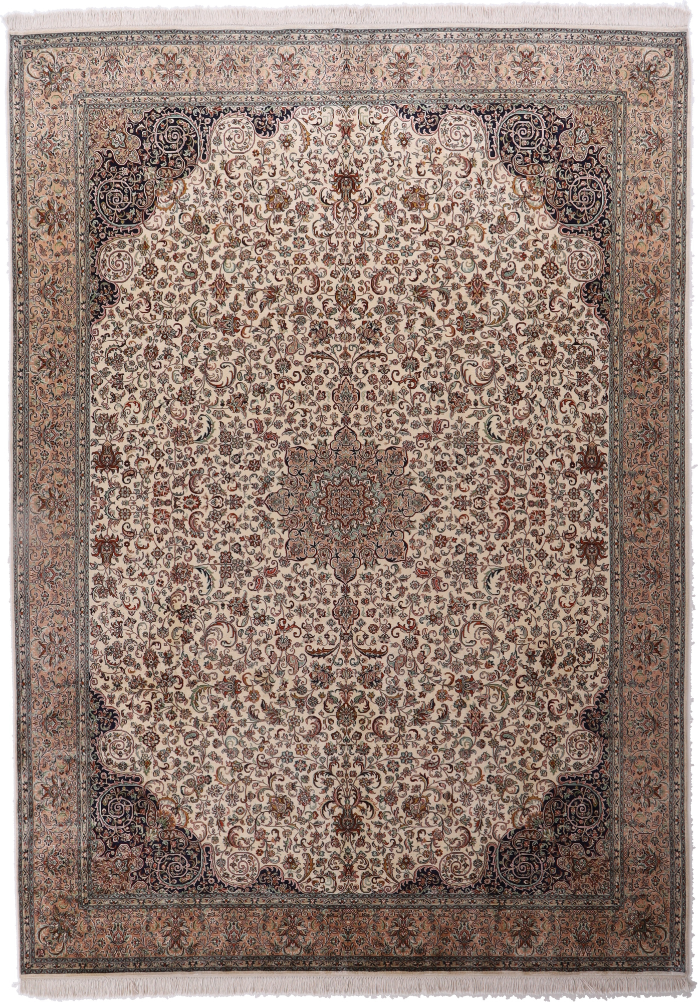 Kashmar Teppich 240 x 340 Weiss (Indien) Keine Angabe