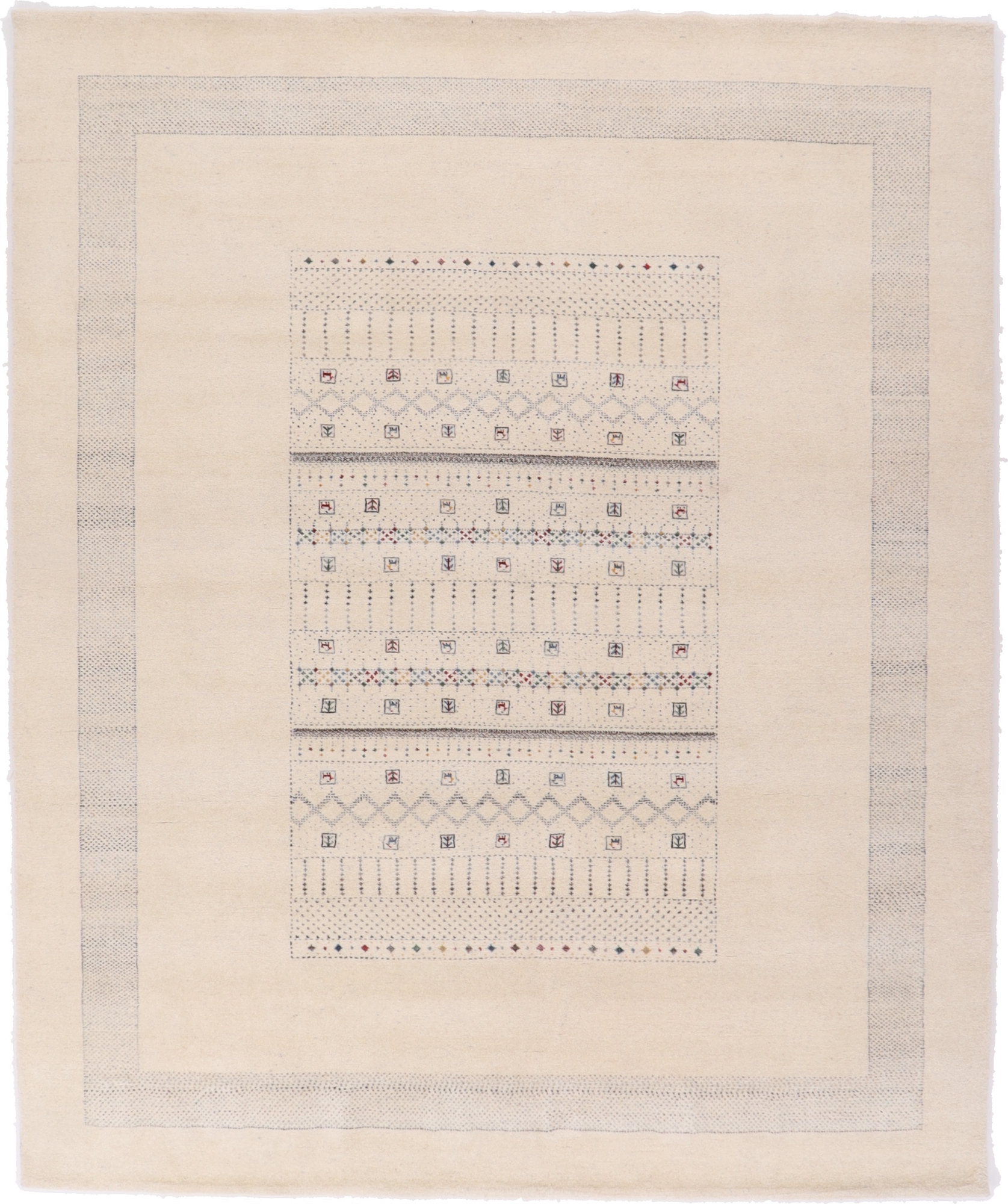 Rizbaft Dywan 300 x 250 Biały (Indian) Ręcznie Tkany