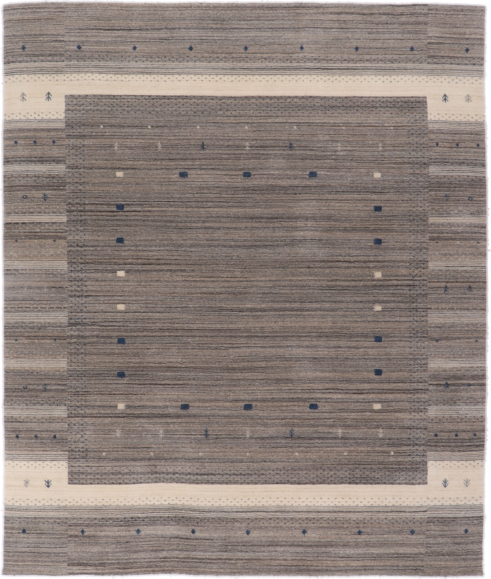 Loribaft Dywan 300 x 250 Biały (Indian) Ręcznie Tkany