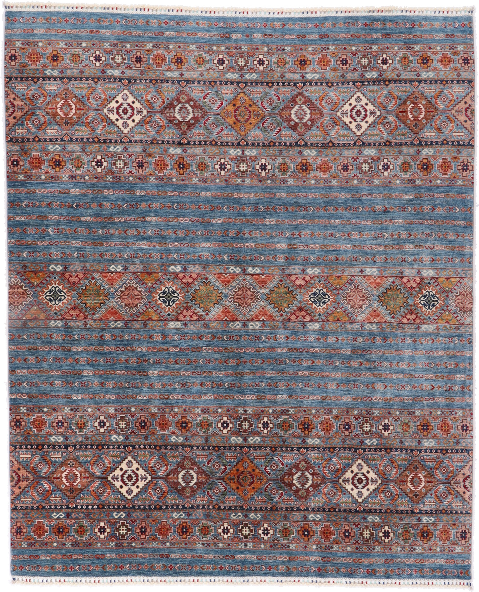 Mamluk Dywan 250 x 300 Biały (Afganistan) Ręcznie Tkany