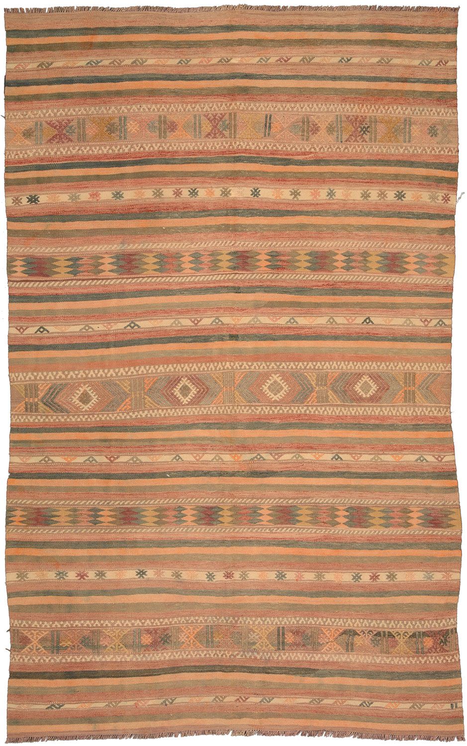 Kilim Rug 290x180 Green (Turkey) Hand Woven