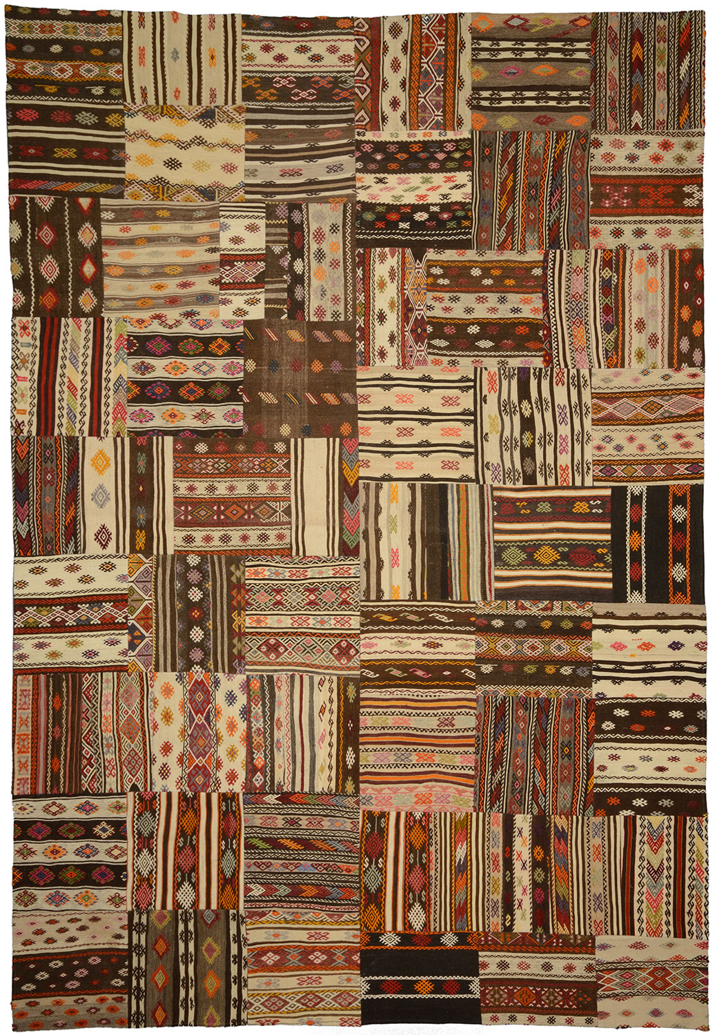 Patchwork Oriental rug 420 x 290 Green (Afghanistan) Hand Knotted