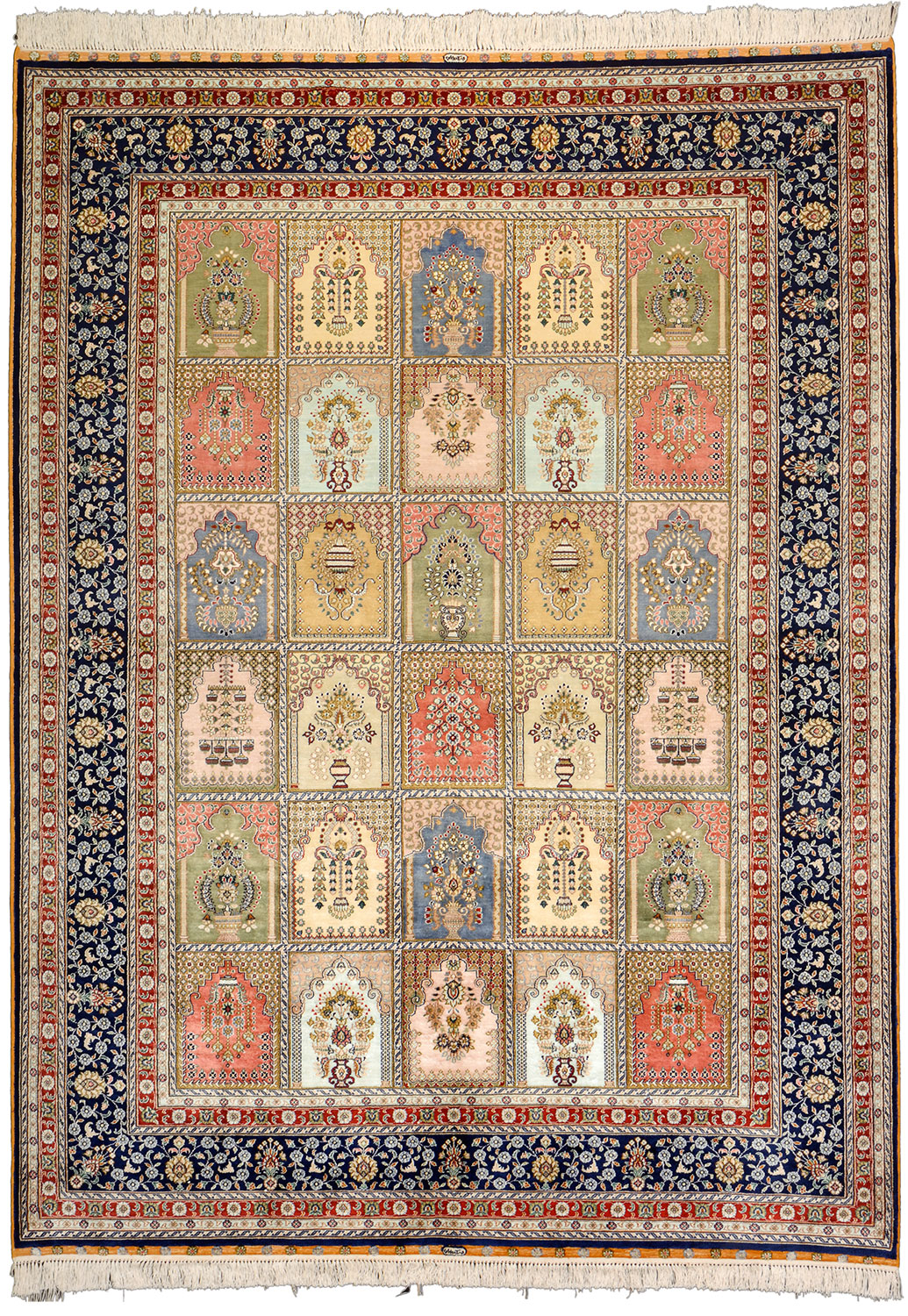 Ghom Dywan orientalny 170x240 Biały (Chiny) Ręcznie Tkany