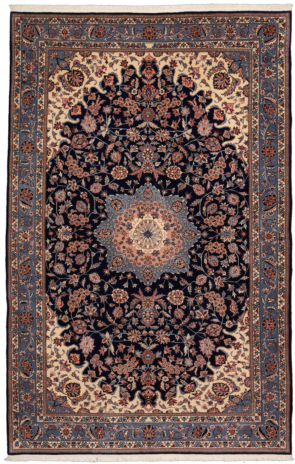 Isfahan Dywan orientalny 240x160 Szary (Chiny) Ręcznie Tkany