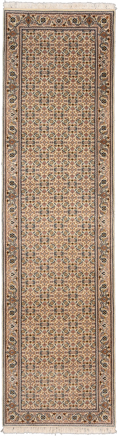 Tabriz Tapis d'Orient 290x80 Blanc (Indian) Noué À La Main