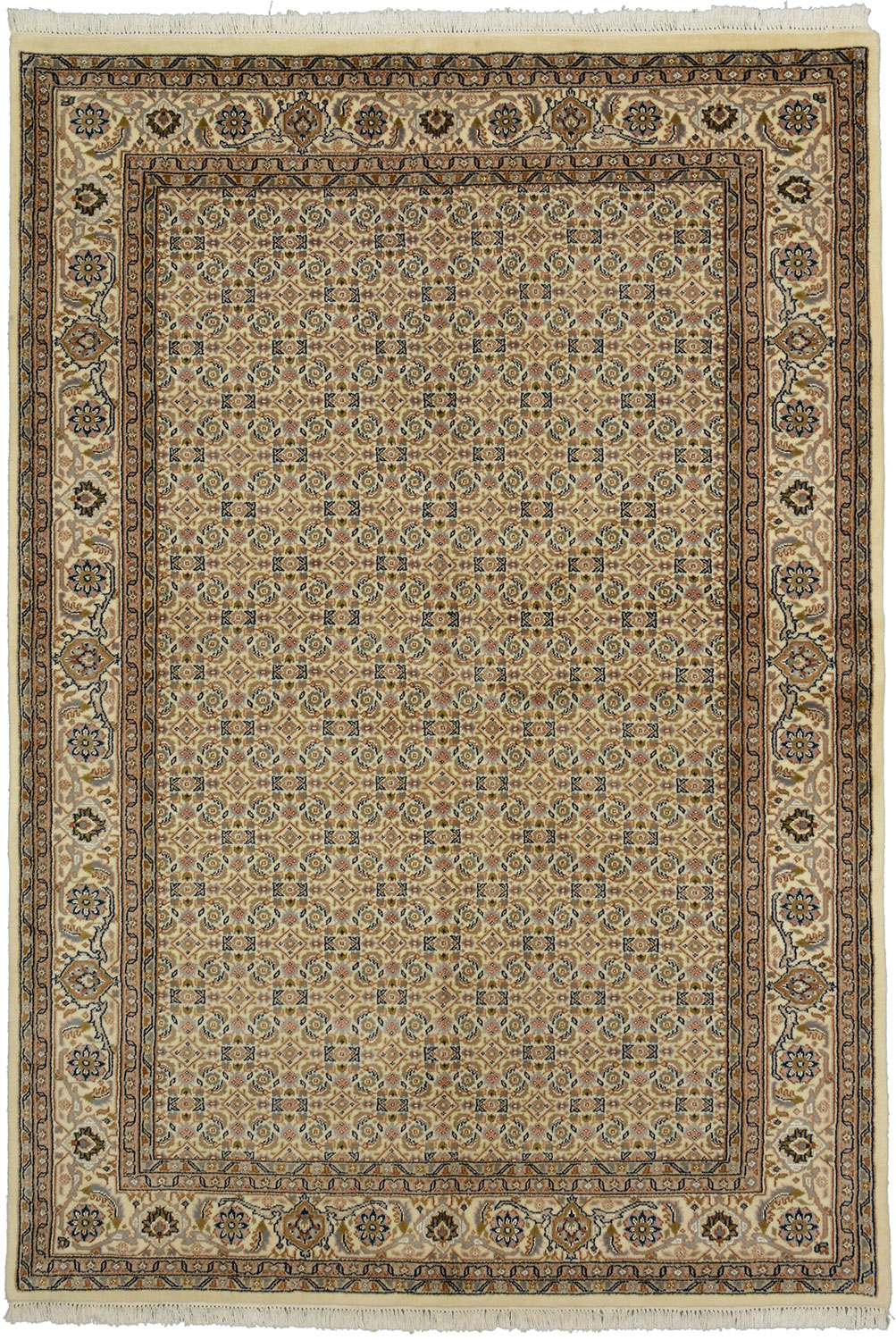 Herati Indischer Teppich 240x160 Weiss (Indien) Handgeknüpft