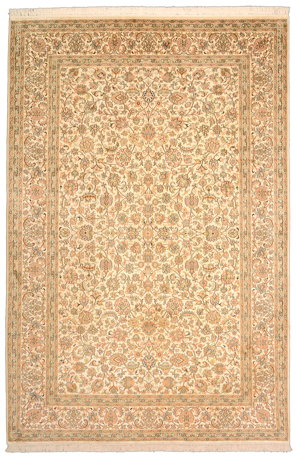 Cashmere Silk Oriental rug 180x280 White (Indian) Hand Knotted