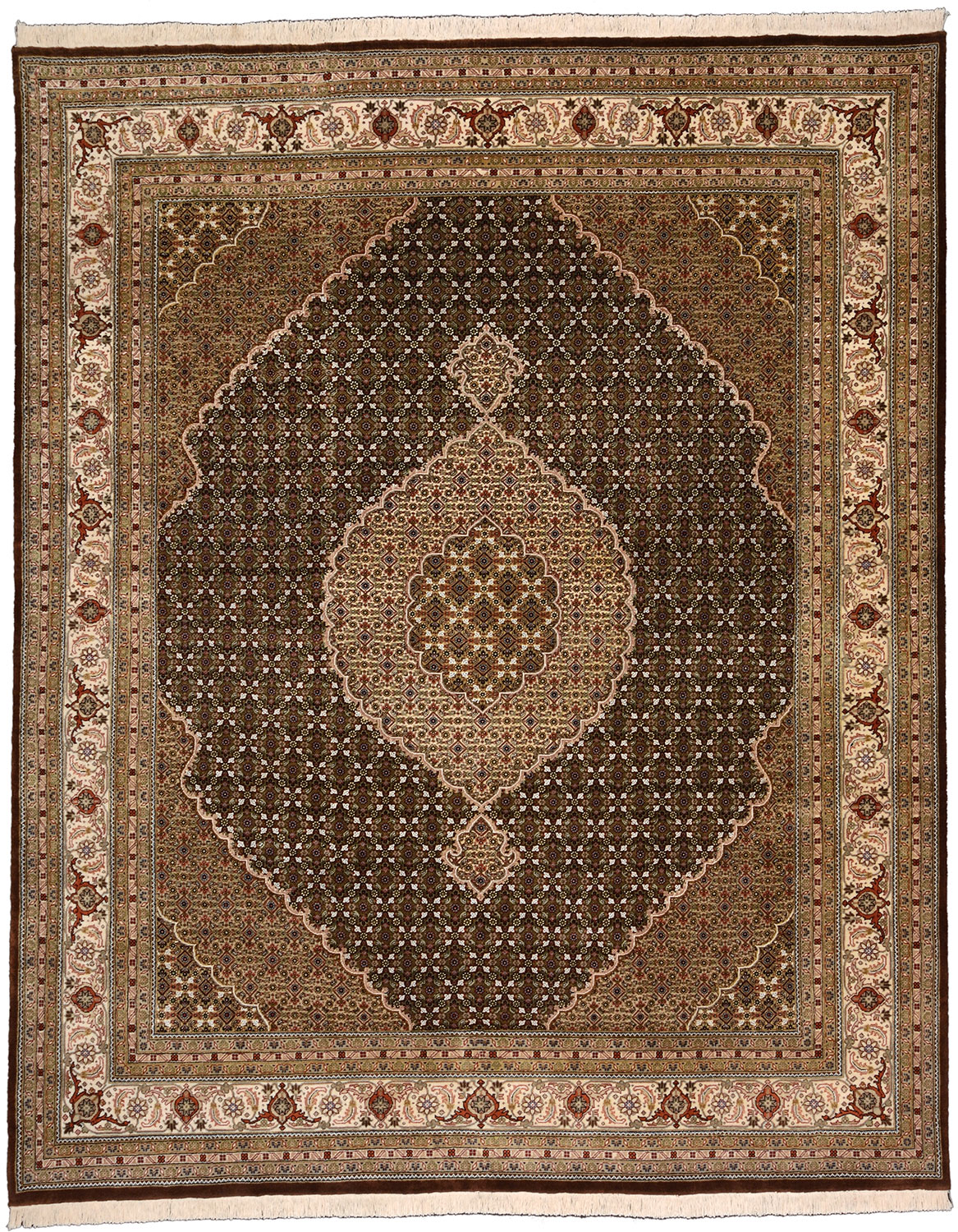 Tabriz Dywan 250 x 300 Biały (Indian) Ręcznie Tkany