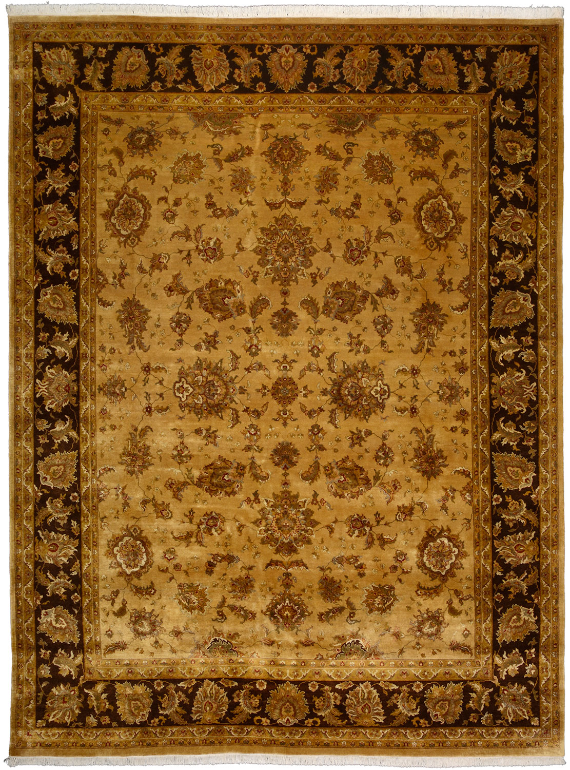 Tabriz Oriental rug 360 x 270 Green (Indian) Hand Knotted