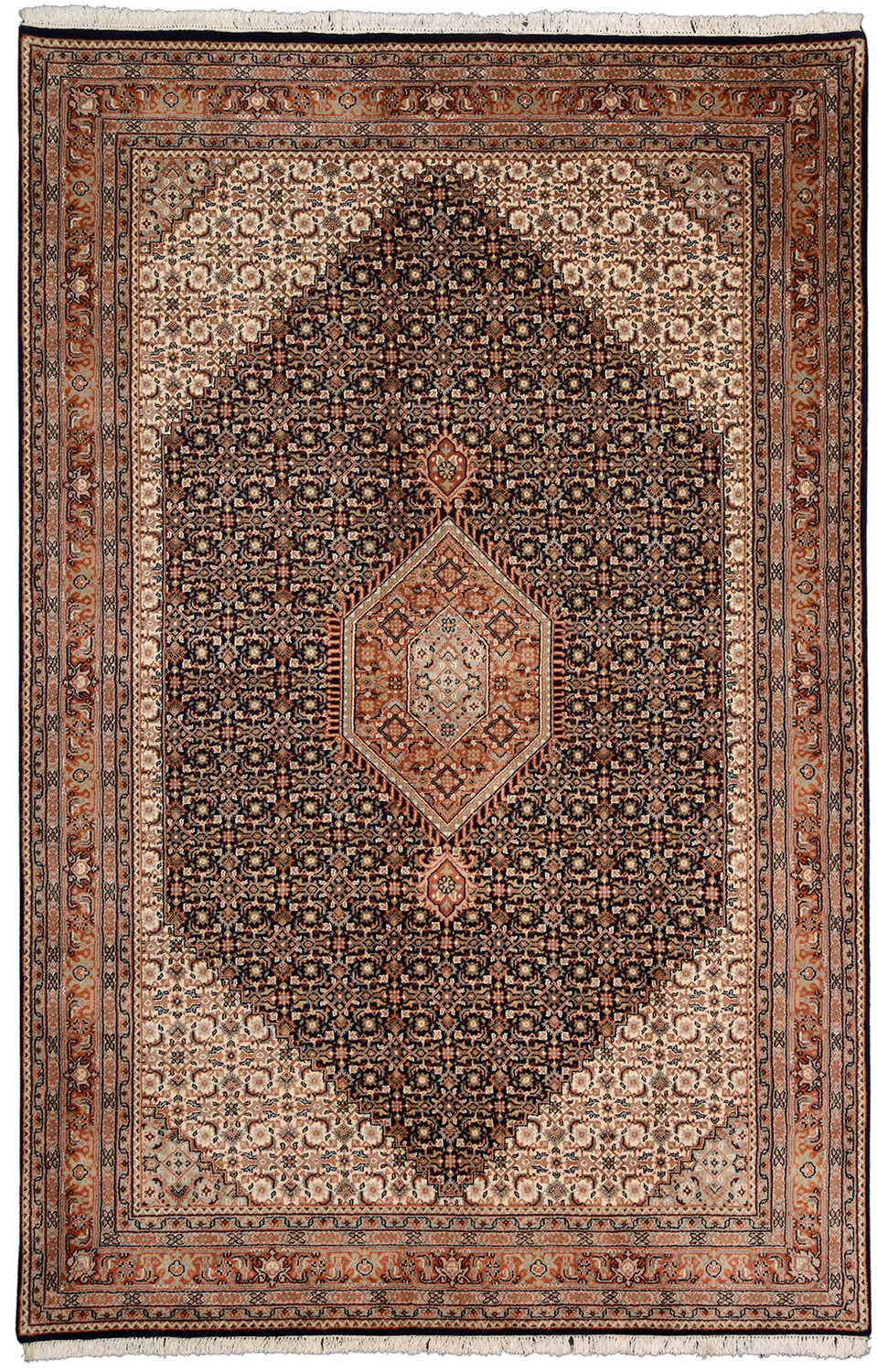 Bidjar Alfombra oriental 300 x 200 Blanco (Indian) Anudado A Mano