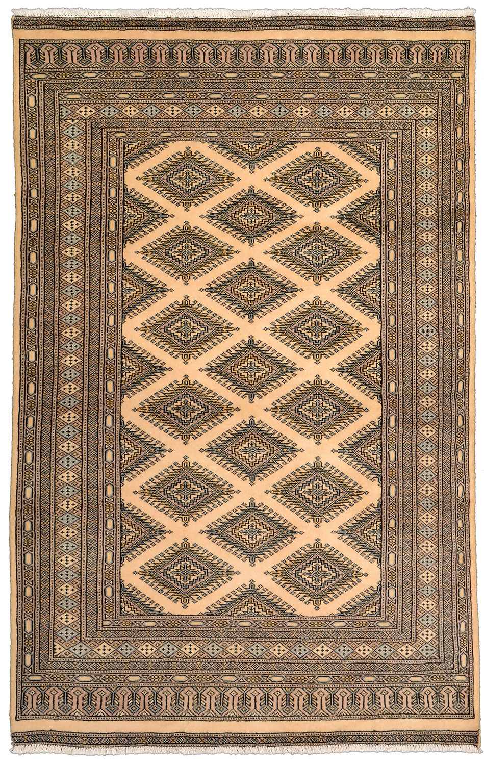 Bokhara Rug 120x190 Green (Pakistan) Hand Knotted