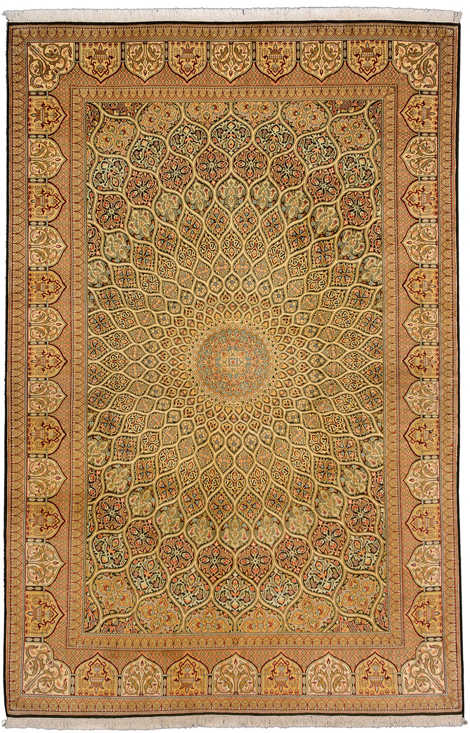 Cashmere Silk Oriental rug 280x190 White (Indian) Hand Knotted