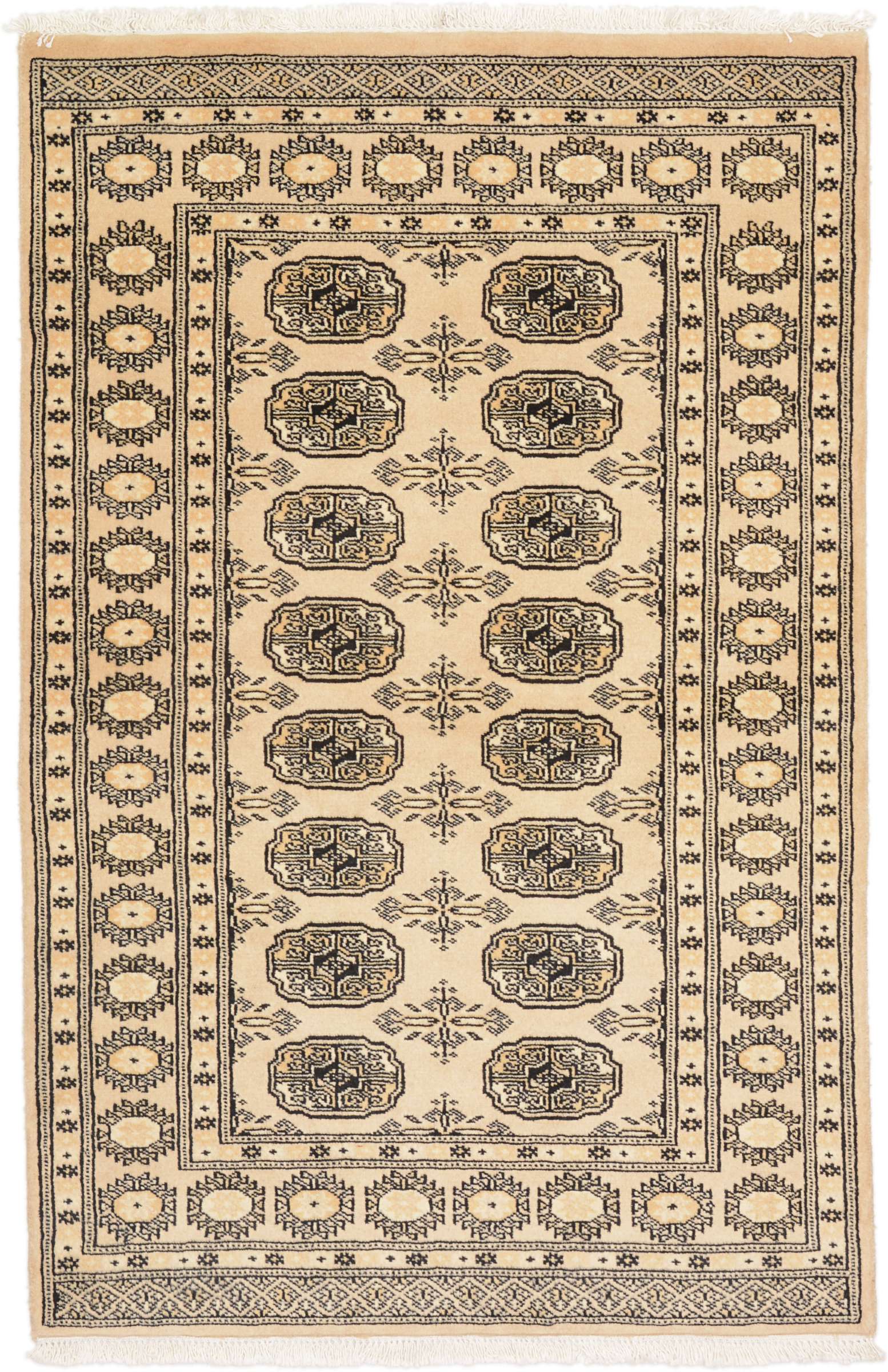 Bokhara Oriental rug 140 x 90 White (Pakistan) Hand Knotted