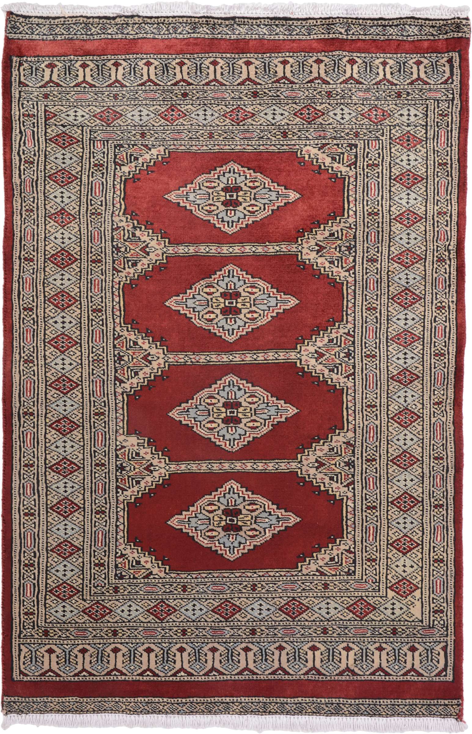 Bokhara Dywan orientalny 120x80 Biały (Pakistan) Ręcznie Tkany