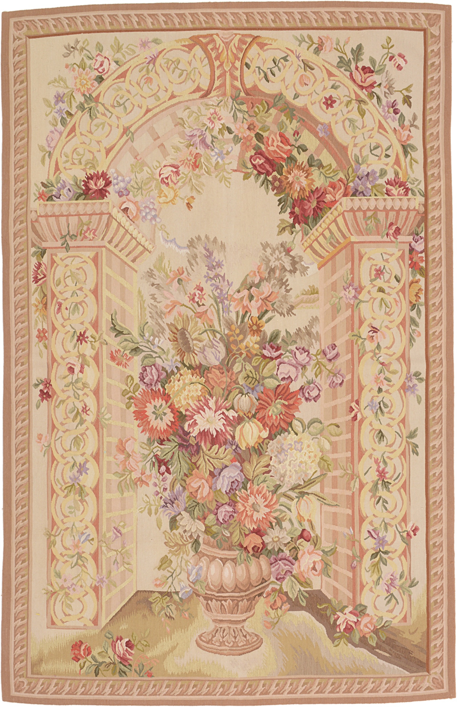 Abusson Oriental rug 190 x 120 Green () Hand Knotted