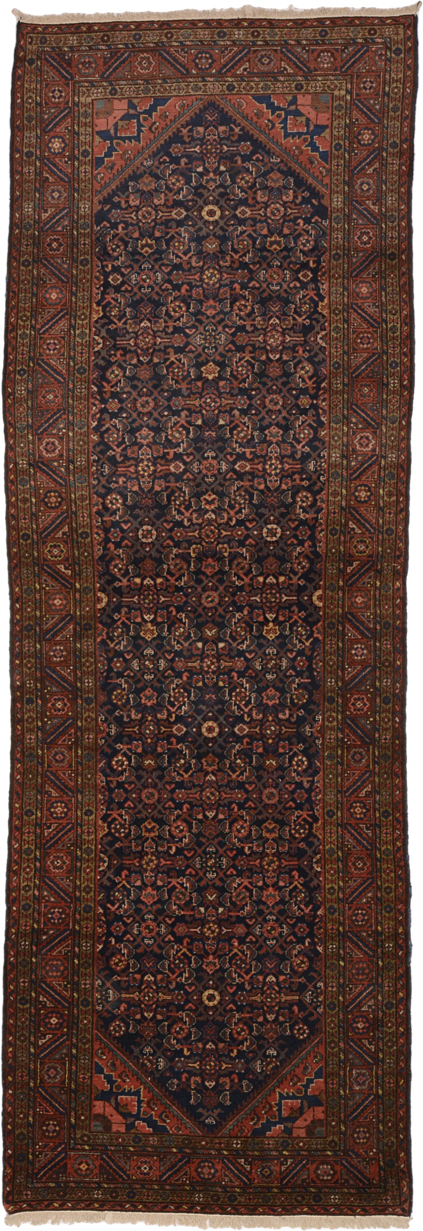 Kurdi Persian rug 330x110 White (Iran) Hand Knotted