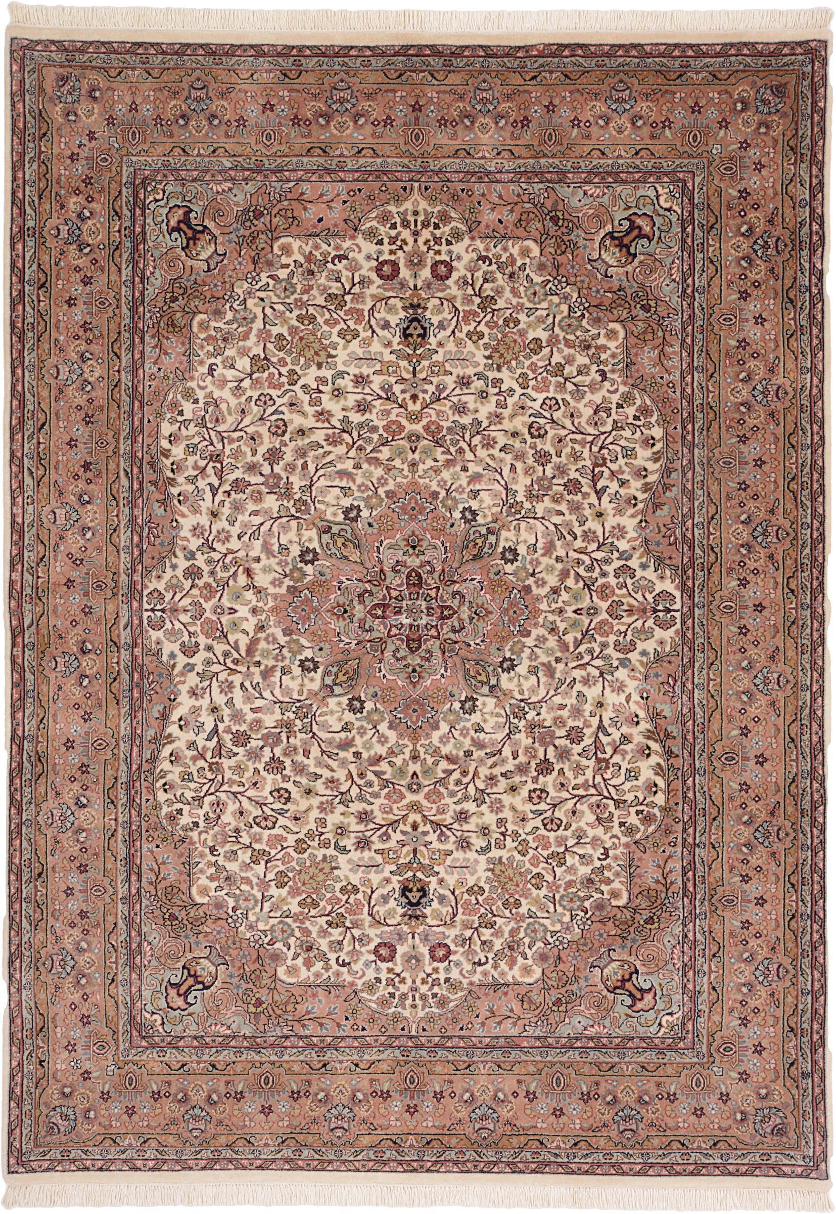 Bidjar Tapis 170x240 Blanc (Indian) Noué À La Main