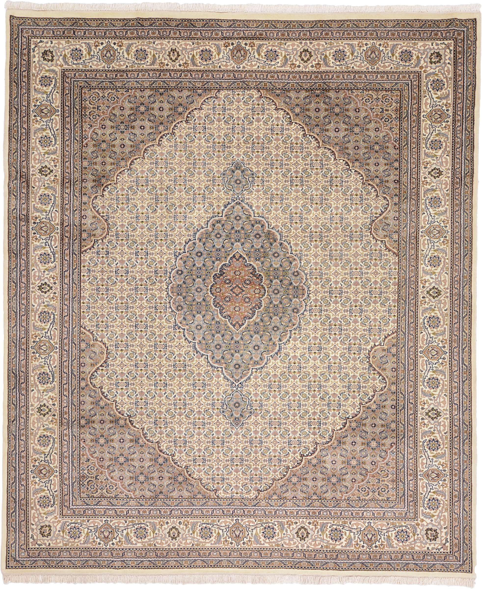 Tabriz Dywan orientalny 300 x 250 Biały (Indian) Ręcznie Tkany