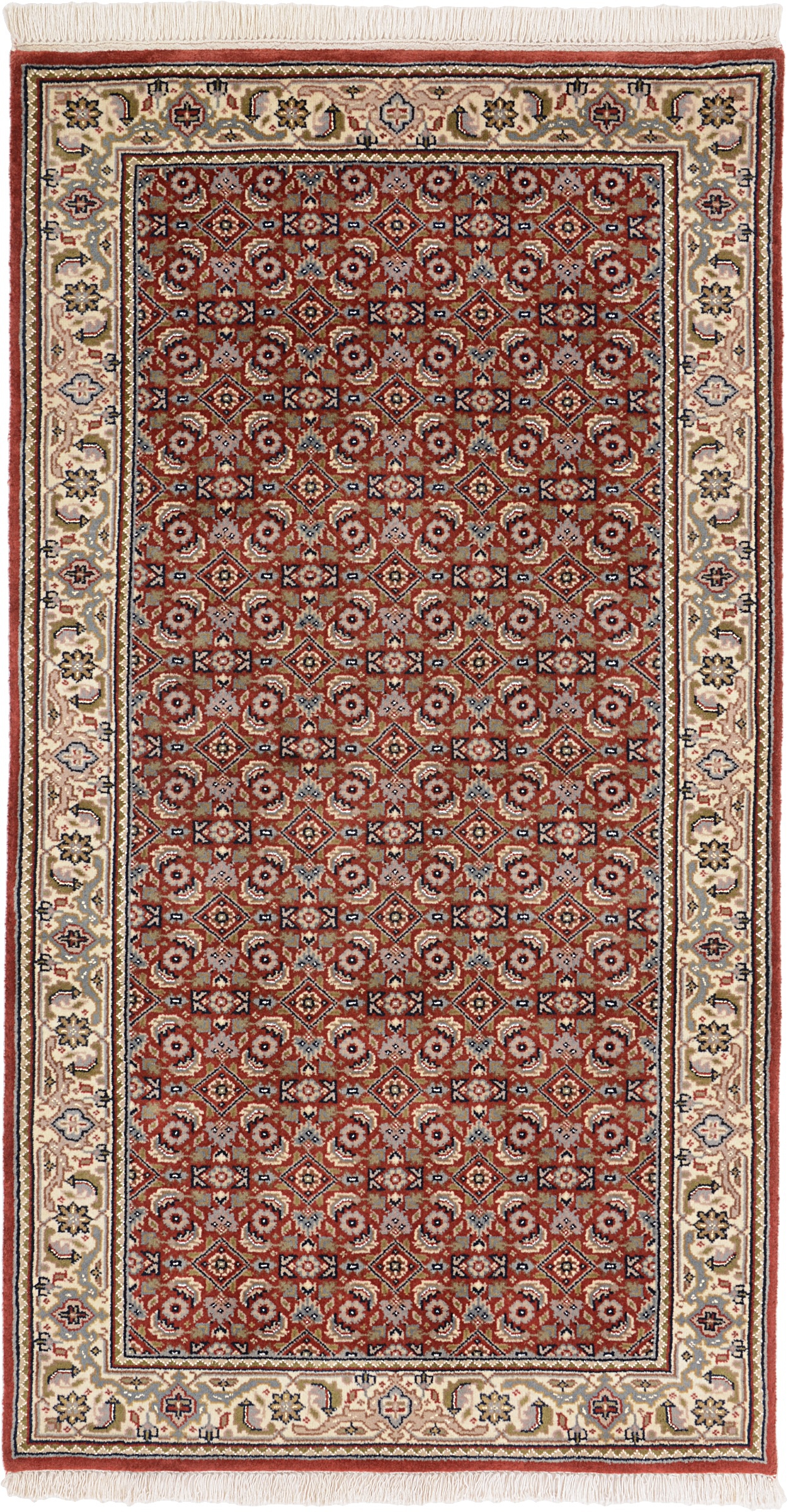 Tabriz Orientalsk tæppe 170 x 90 Hvid (Indian) Håndknyttet