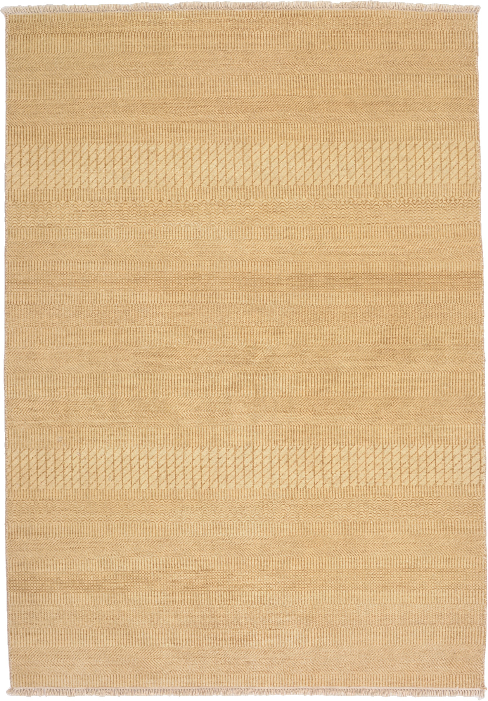 Loribaft Tapis d'Orient 140 x 200 Blanc (Indian) Noué À La Main