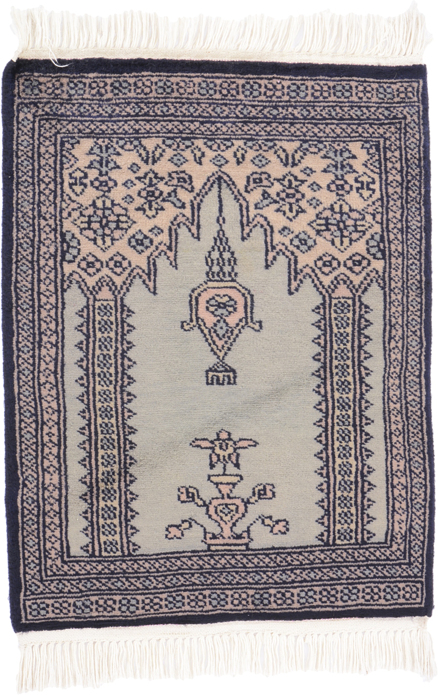 Buchara Teppich 50 x 60 Weiss (Pakistan) Handgeknüpft