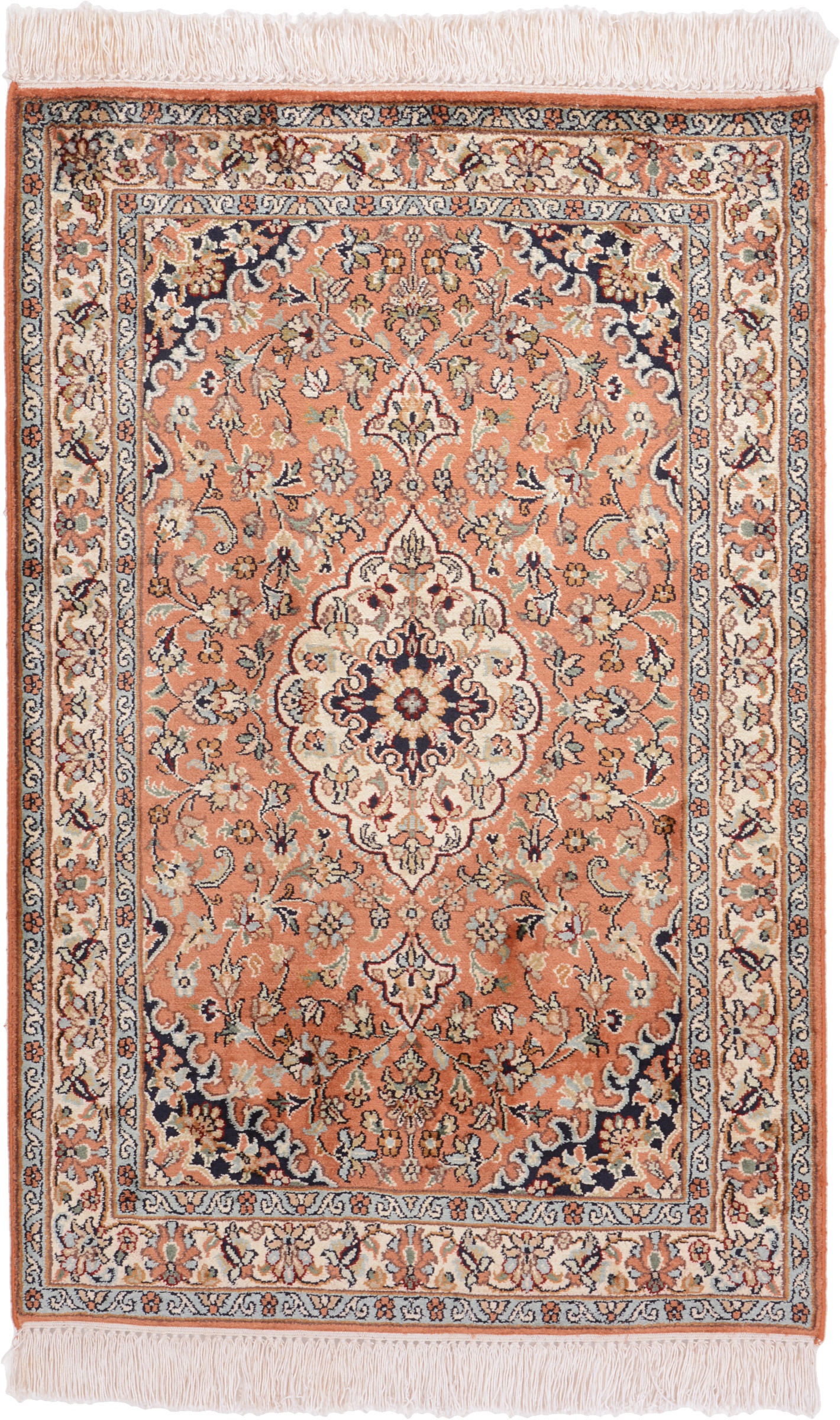 Cashmere Silk Dywan orientalny 60 x 100 Biały (Indian) Ręcznie Tkany