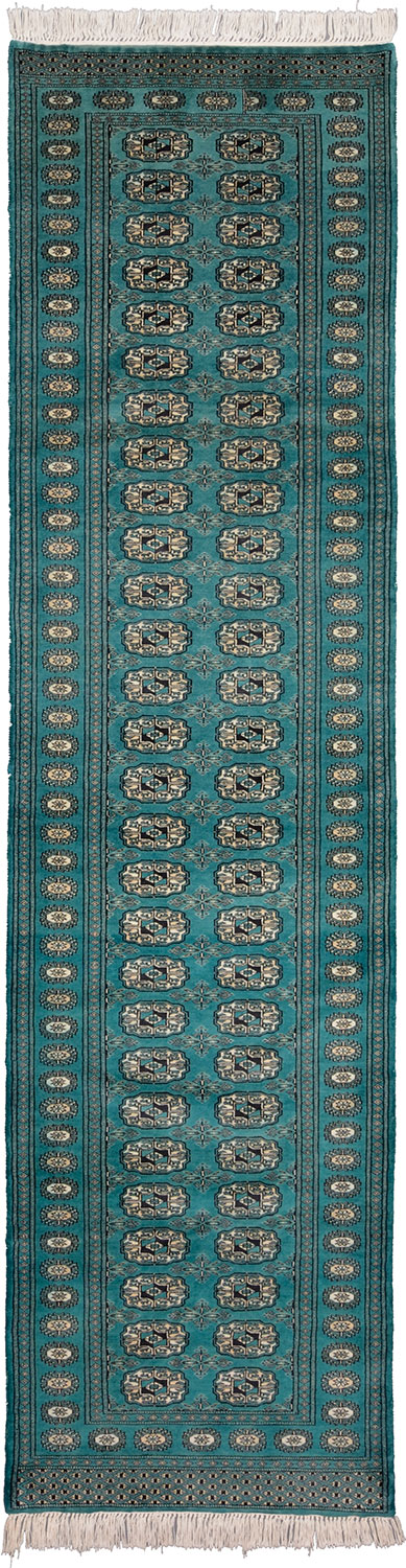 Bokhara Orientální koberec 300 x 80 Bílá (Pákistán) Ručně Vázané