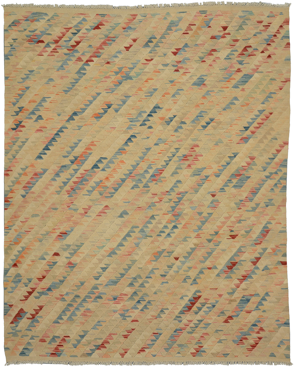 Kelim Teppe 190 x 150 Grå (Afghanistan) Håndvevd