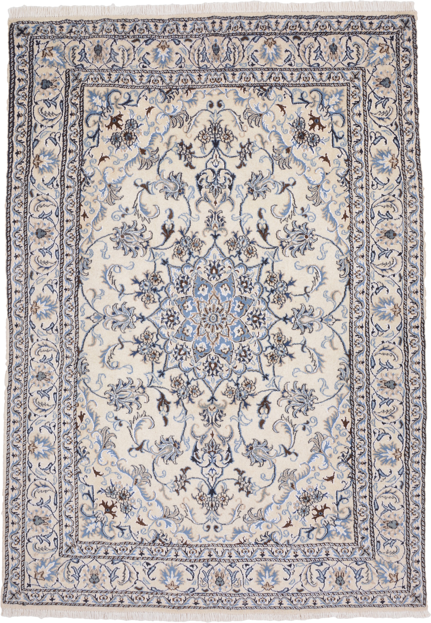 Nain Tapijt 240 x 170 Wit (Iran) Noué À La Main