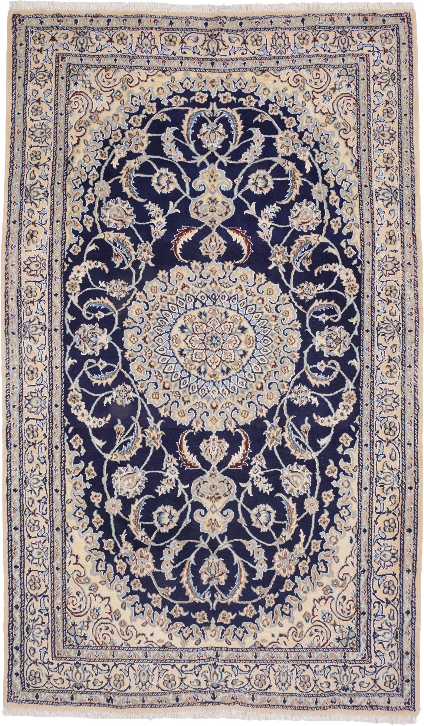 Nain Perski dywan 260x160 Biały (Iran) Ręcznie Tkany