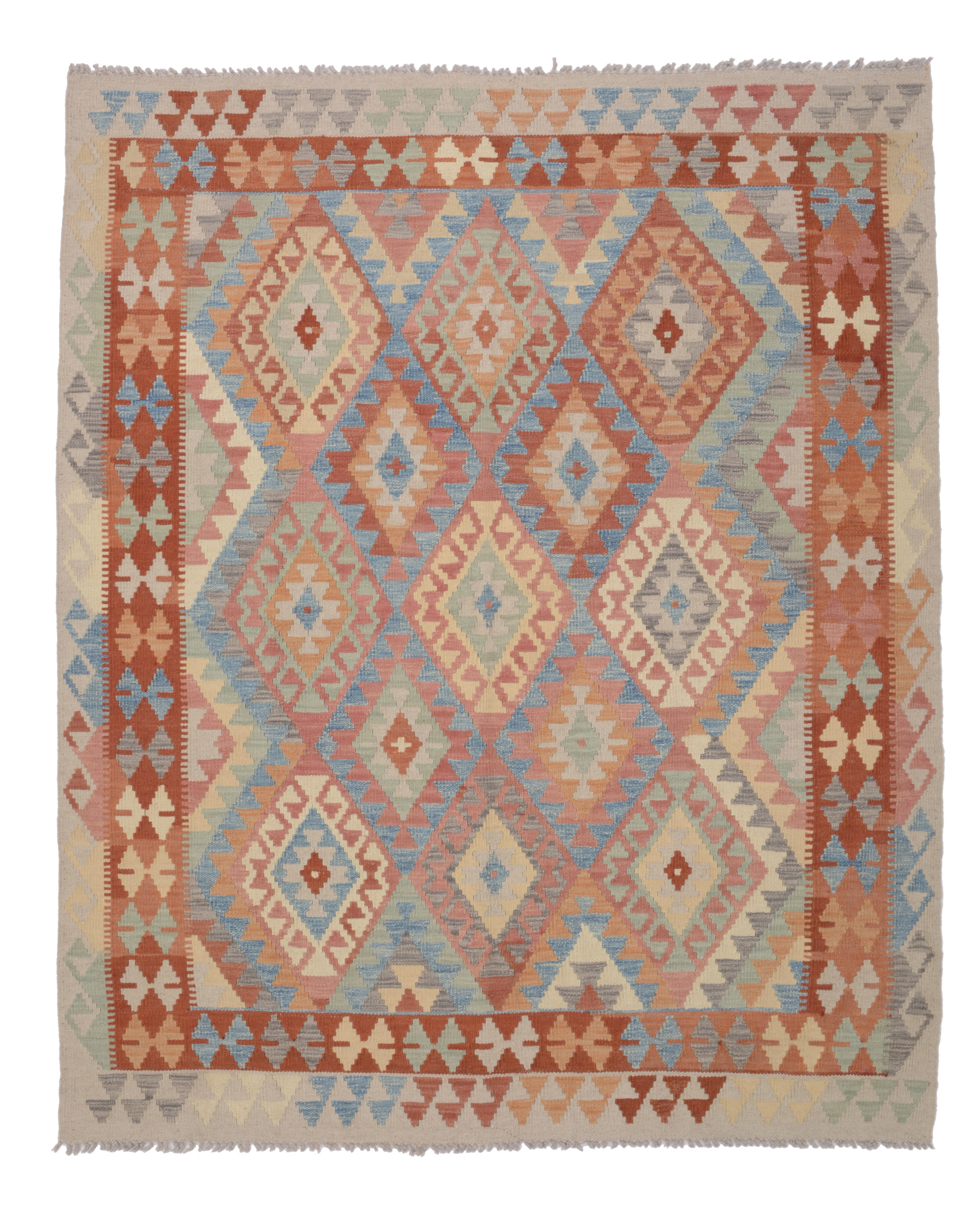 Kilim Rug 200 x 160 White (Afghanistan) Hand Woven