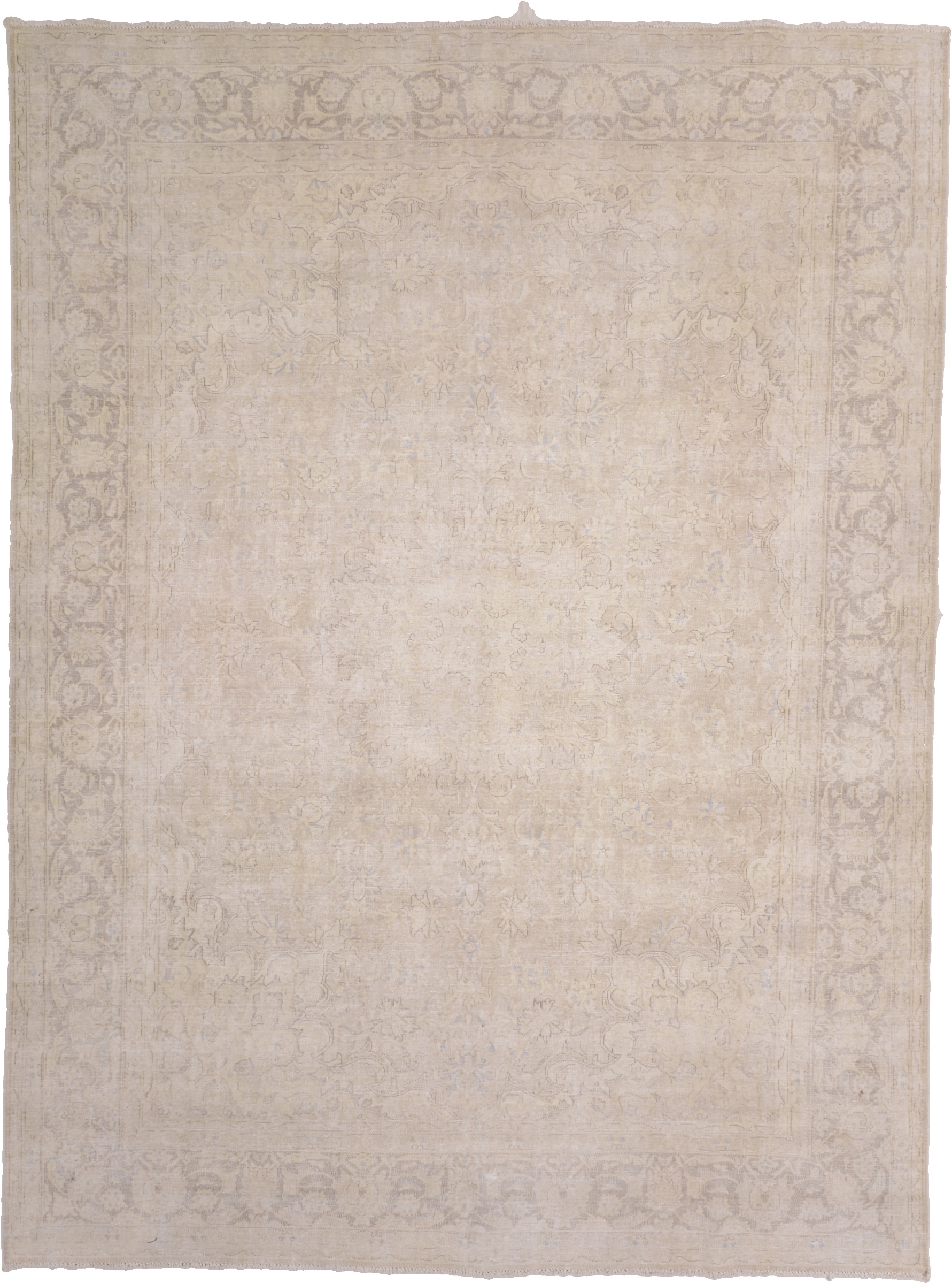 Vintage Tapijt 300 x 390 Wit (Pakistan) Noué À La Main