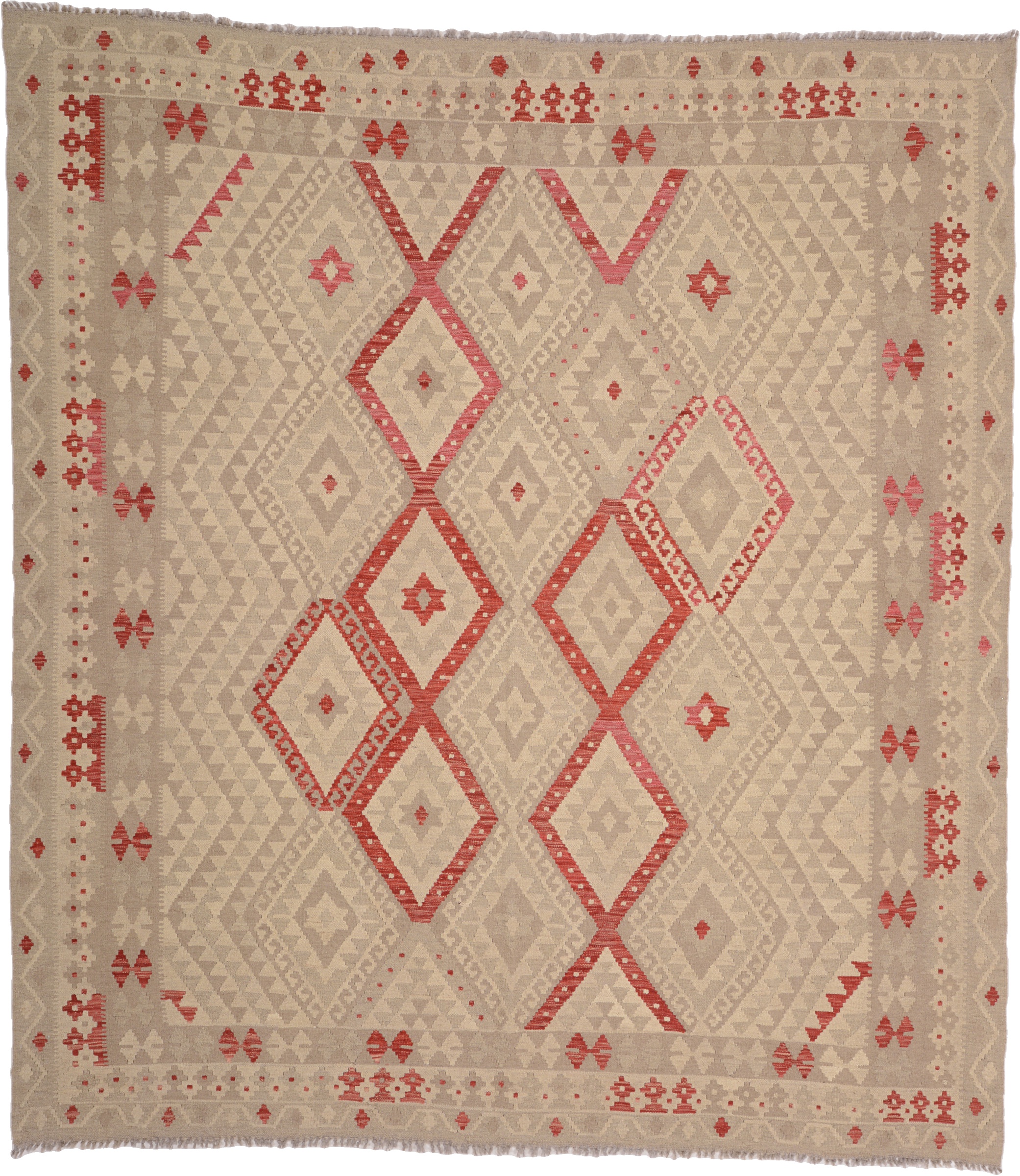 Kilim Oriental rug 290 x 260 Green (Pakistan) Hand Knotted