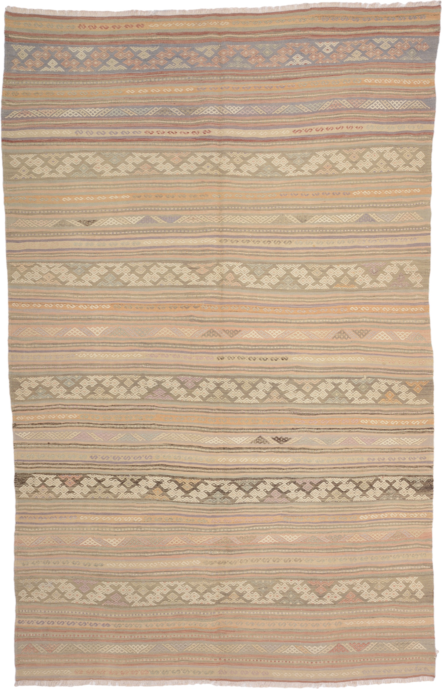 Kelim Orientalsk tæppe 260 x 160 Hvid (Kalkun) Håndknyttet