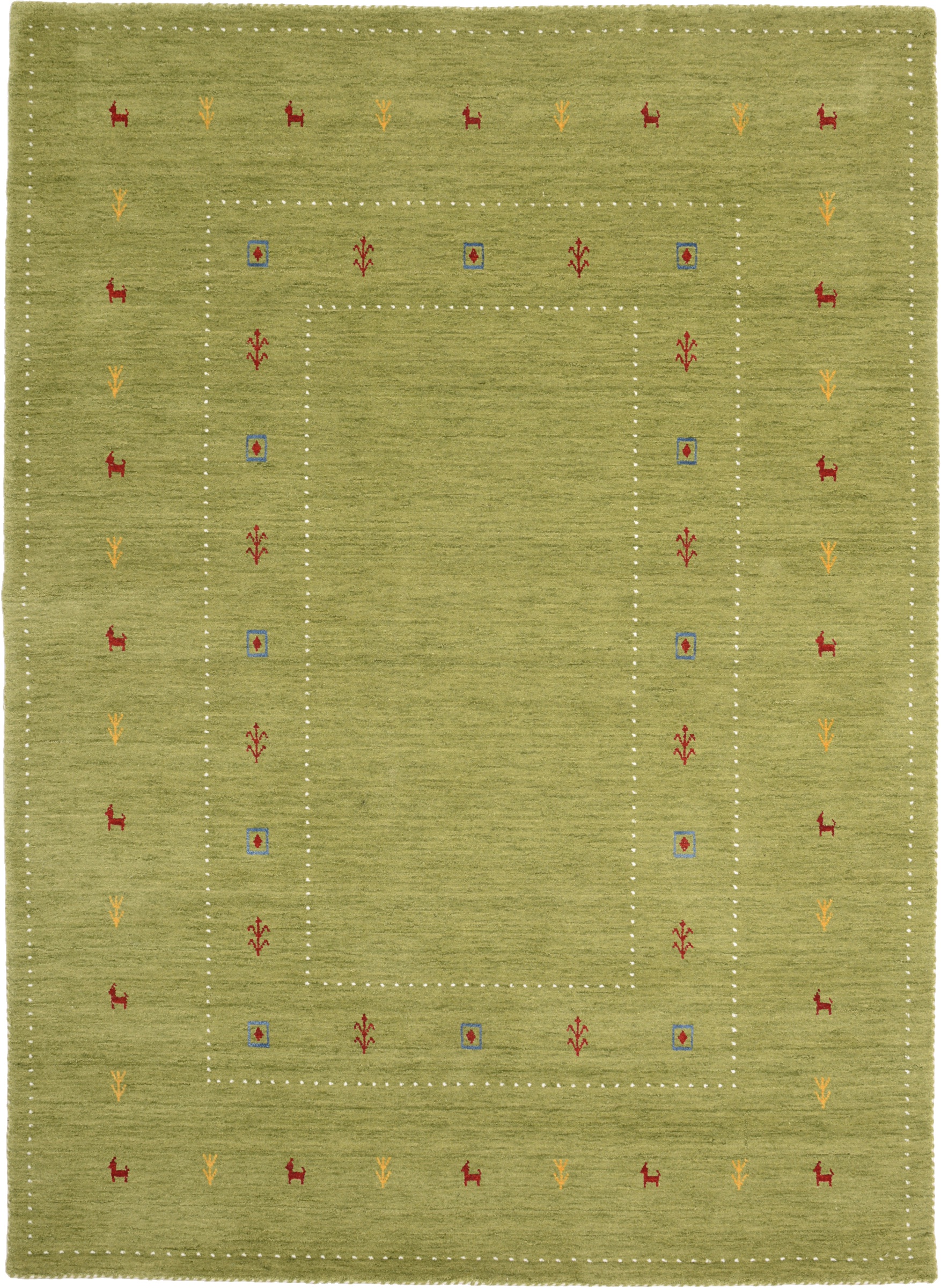 Loribaft Oriental rug 200x150 Green (Indian) Hand Knotted